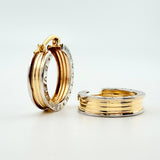 Candongas Rusticas 6.45gr / 2cm / Dos Oros Amarillo Blanco 18K