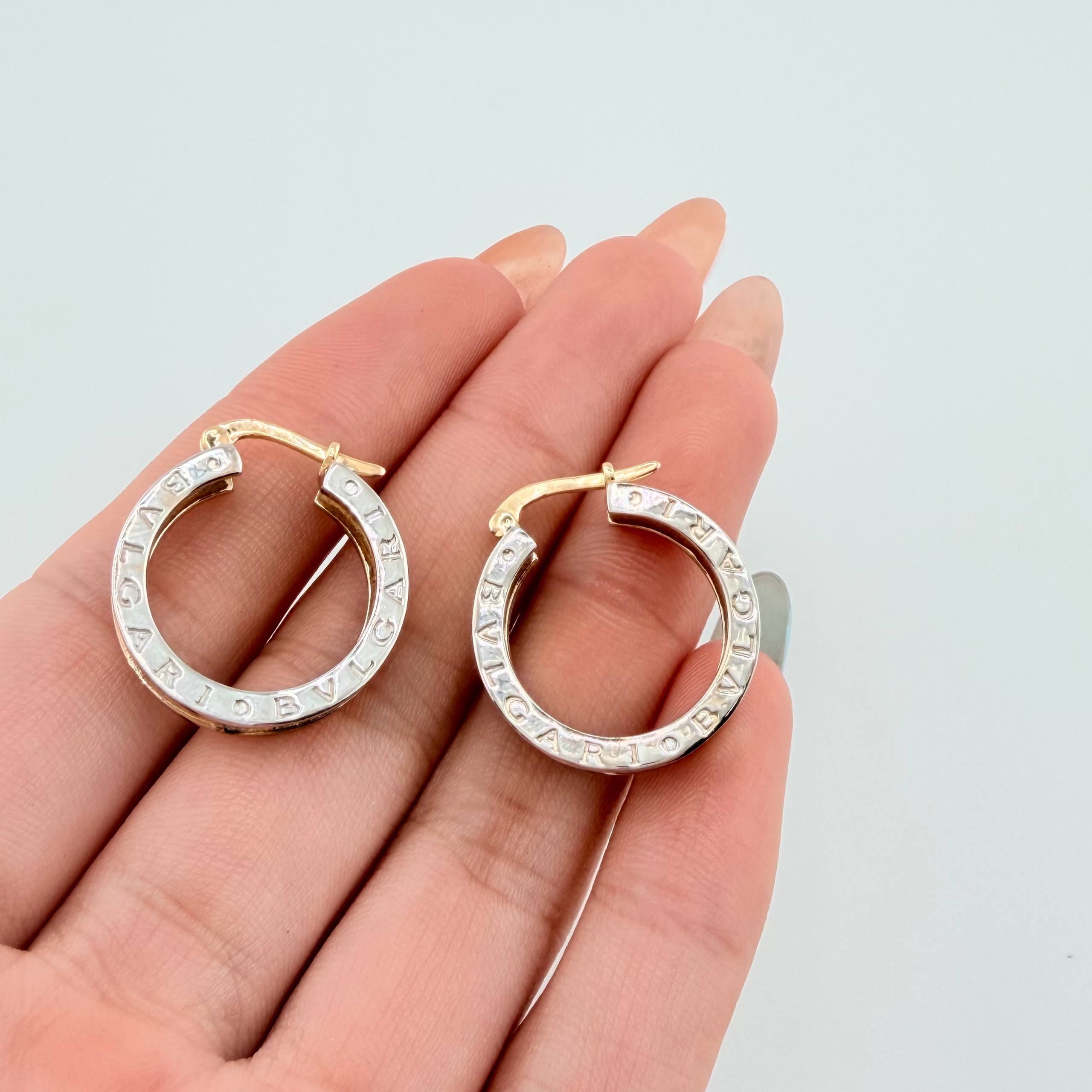 Candongas Rusticas 6.45gr / 2cm / Dos Oros Amarillo Blanco 18K