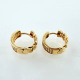 Candongas Cubana Parcial 3.8gr / 1.3cm / Oro Amarillo 18K