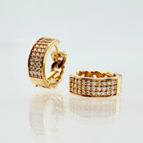 Candongas Cubana Parcial 3.8gr / 1.3cm / Oro Amarillo 18K