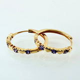 Candongas Corazones Intercalados 2.35gr / 1.8cm / Oro Amarillo 18K