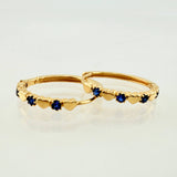 Candongas Corazones Intercalados 2.3gr / 1.8cm / Oro Amarillo 18K