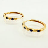 Candongas Corazones Intercalados 2.3gr / 1.8cm / Oro Amarillo 18K