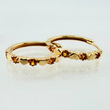 Candongas Corazones Intercalados 2.35gr / 1.8cm / Oro Amarillo 18K