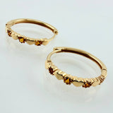 Candongas Corazones Intercalados 2.35gr / 1.8cm / Oro Amarillo 18K