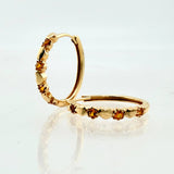 Candongas Corazones Intercalados 2.35gr / 1.8cm / Oro Amarillo 18K