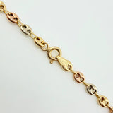 Tobillera GC 2.75gr / 25cm / 3.7mm Tres Oros 18K