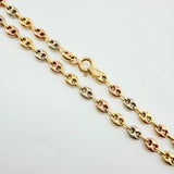 Tobillera GC 2.75gr / 25cm / 3.7mm Tres Oros 18K