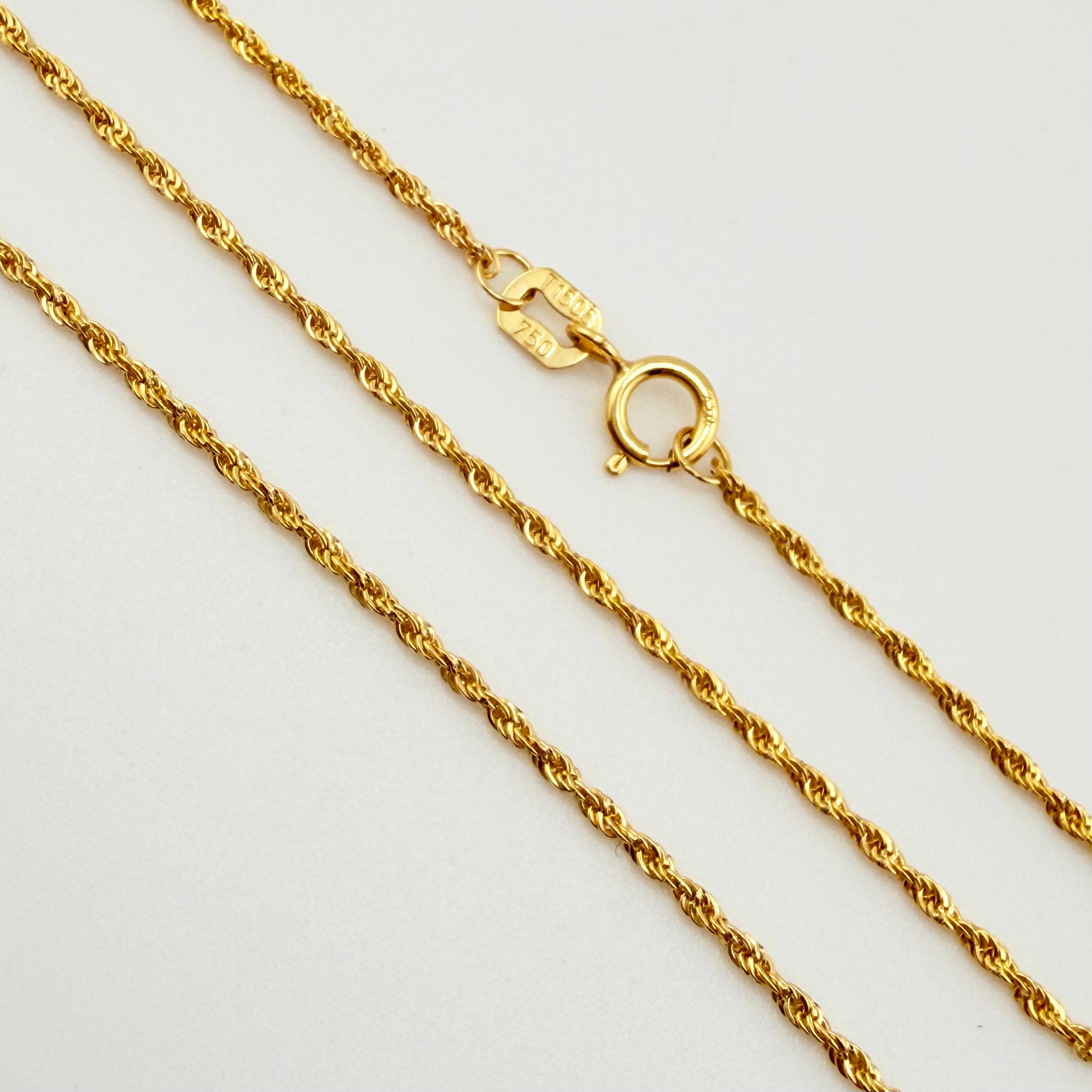 Cadena Lazo 1.1gr / 60cm / 1.2mm Oro Amarillo +3 18K