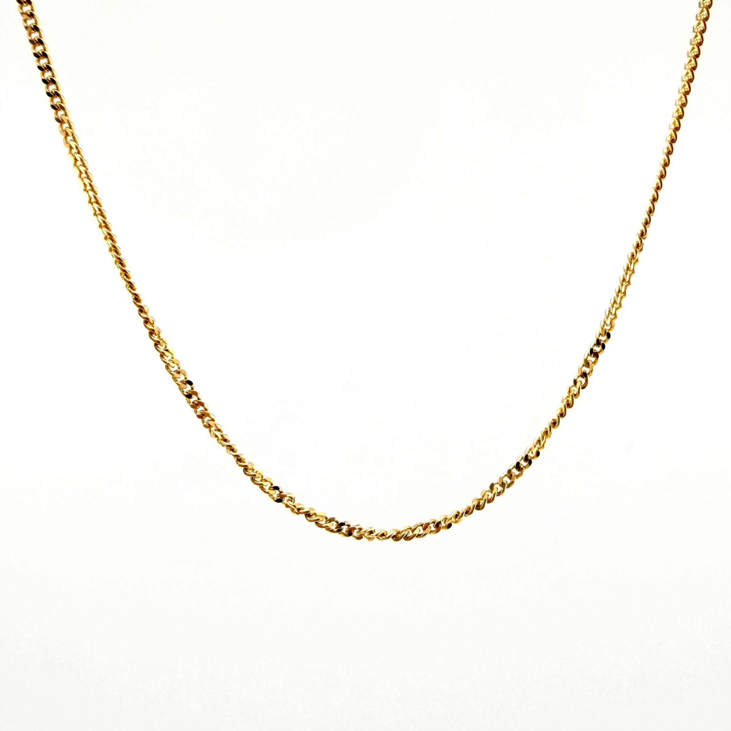 Cadena Cubana 5.45gr / 60cm / 1.5mm Oro Amarillo +1 18K