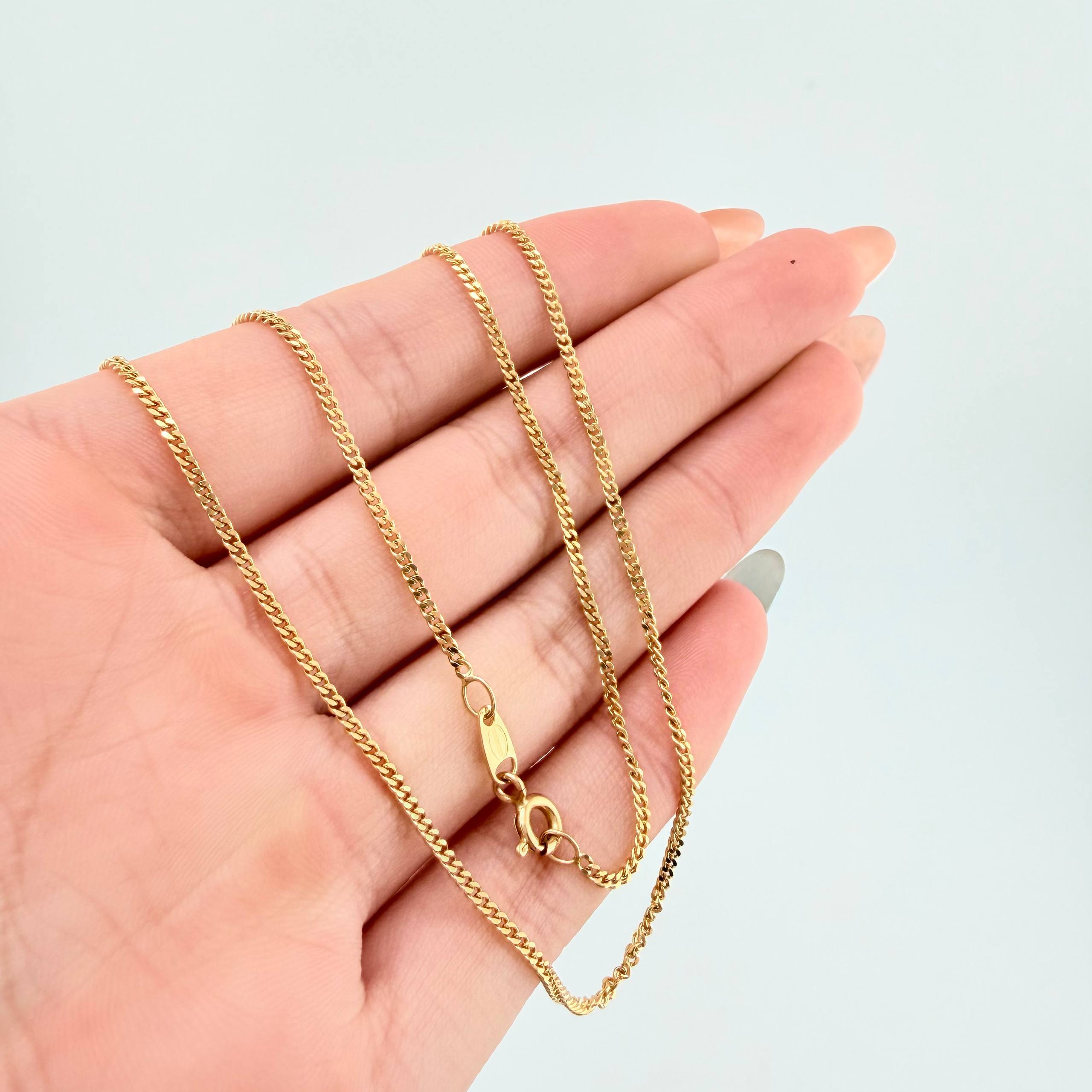 Cadena Cubana 5.45gr / 60cm / 1.5mm Oro Amarillo +1 18K