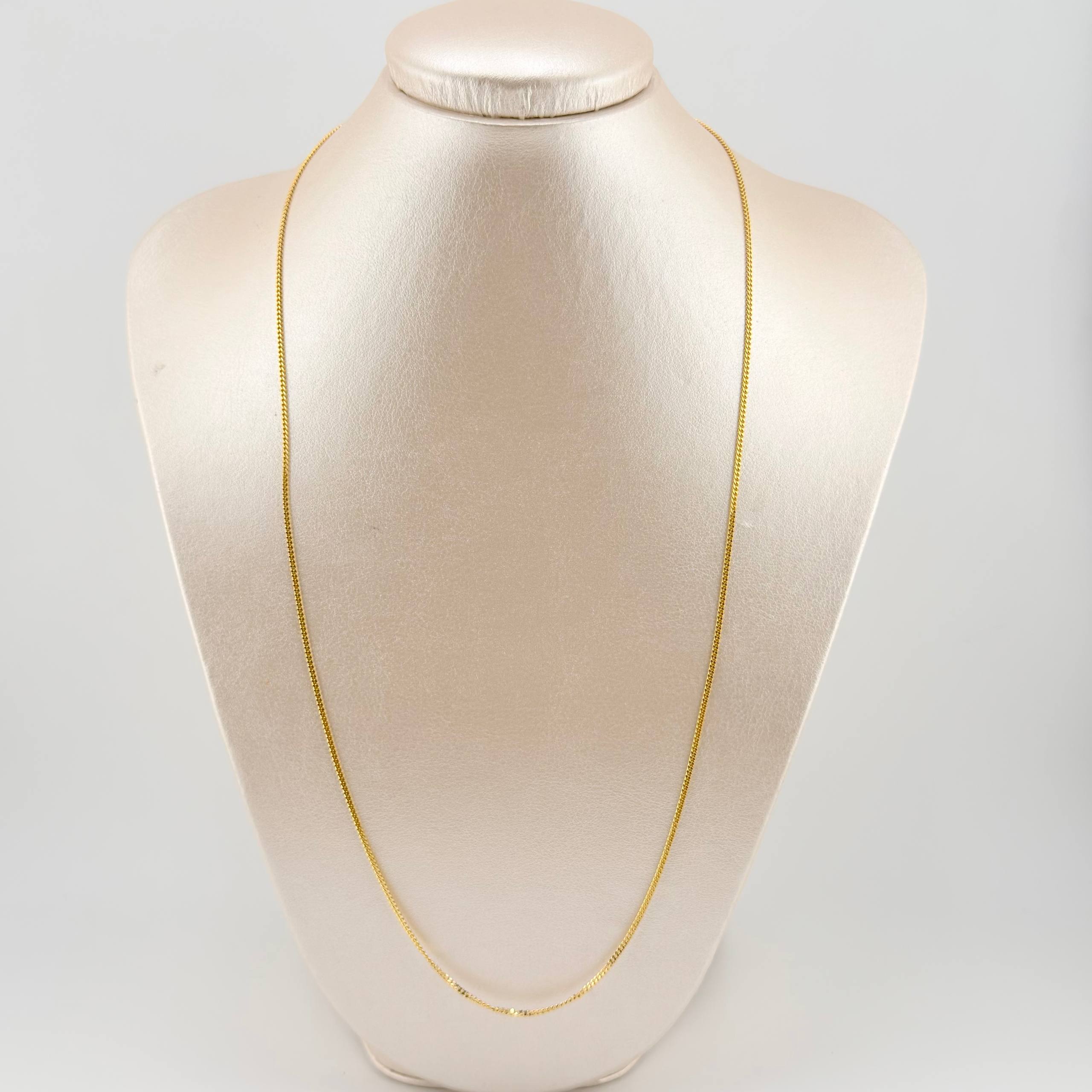 Cadena Cubana 5.45gr / 60cm / 1.5mm Oro Amarillo +1 18K