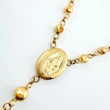 Rosario Virgen Milagrosa Cruz Tupida 5.65gr / 50cm / 3mm 4mm Oro Amarillo 18K