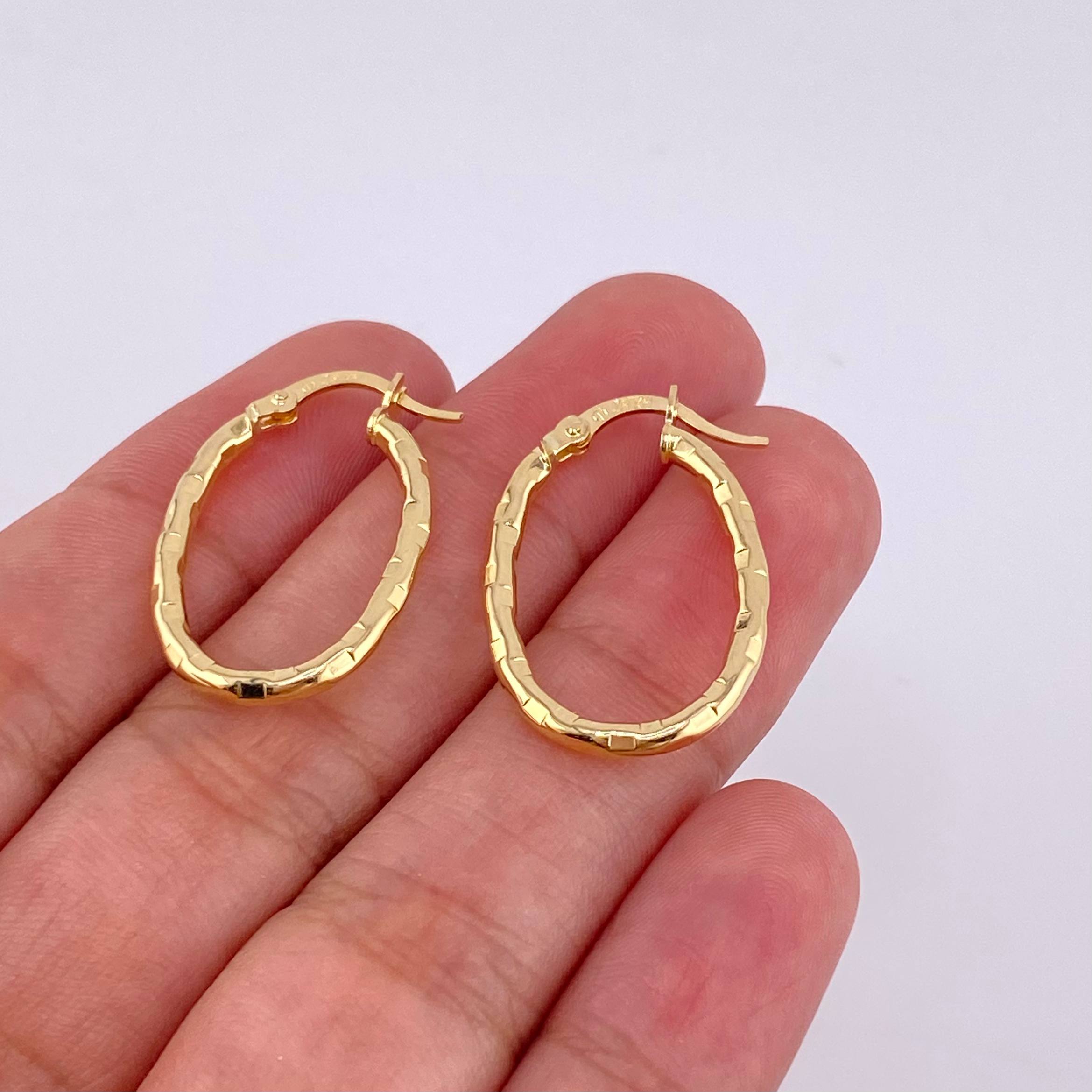 Candongas Mary Ovalada 1.6 g / 2.6 cm Oro Amarillo 18K