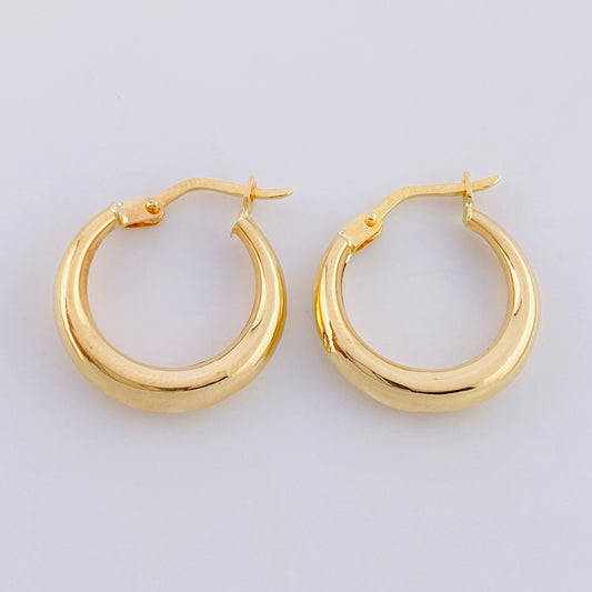 Candongas Lisas 1.55 g / 1.9 cm Oro Amarillo 18K