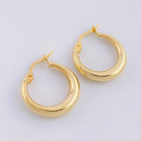 Candongas Lisas 1.55 g / 1.9 cm Oro Amarillo 18K