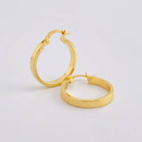Candongas Trival Texturizado 1.8 g / 2.2 cm Oro Amarillo 18K