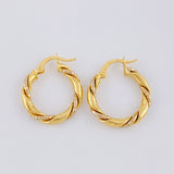 Candongas Lux 2.1 g / 2 cm Dos Oros Amarillo Blanco 18K