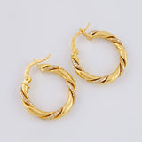 Candongas Lux 2.1 g / 2 cm Dos Oros Amarillo Blanco 18K