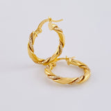 Candongas Lux 2.1 g / 2 cm Dos Oros Amarillo Blanco 18K