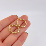 Candongas Lux 2.1 g / 2 cm Dos Oros Amarillo Blanco 18K