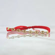 Pulsera Roja Retazo GC 0.8gr / Liso Oro Amarillo 18K ©
