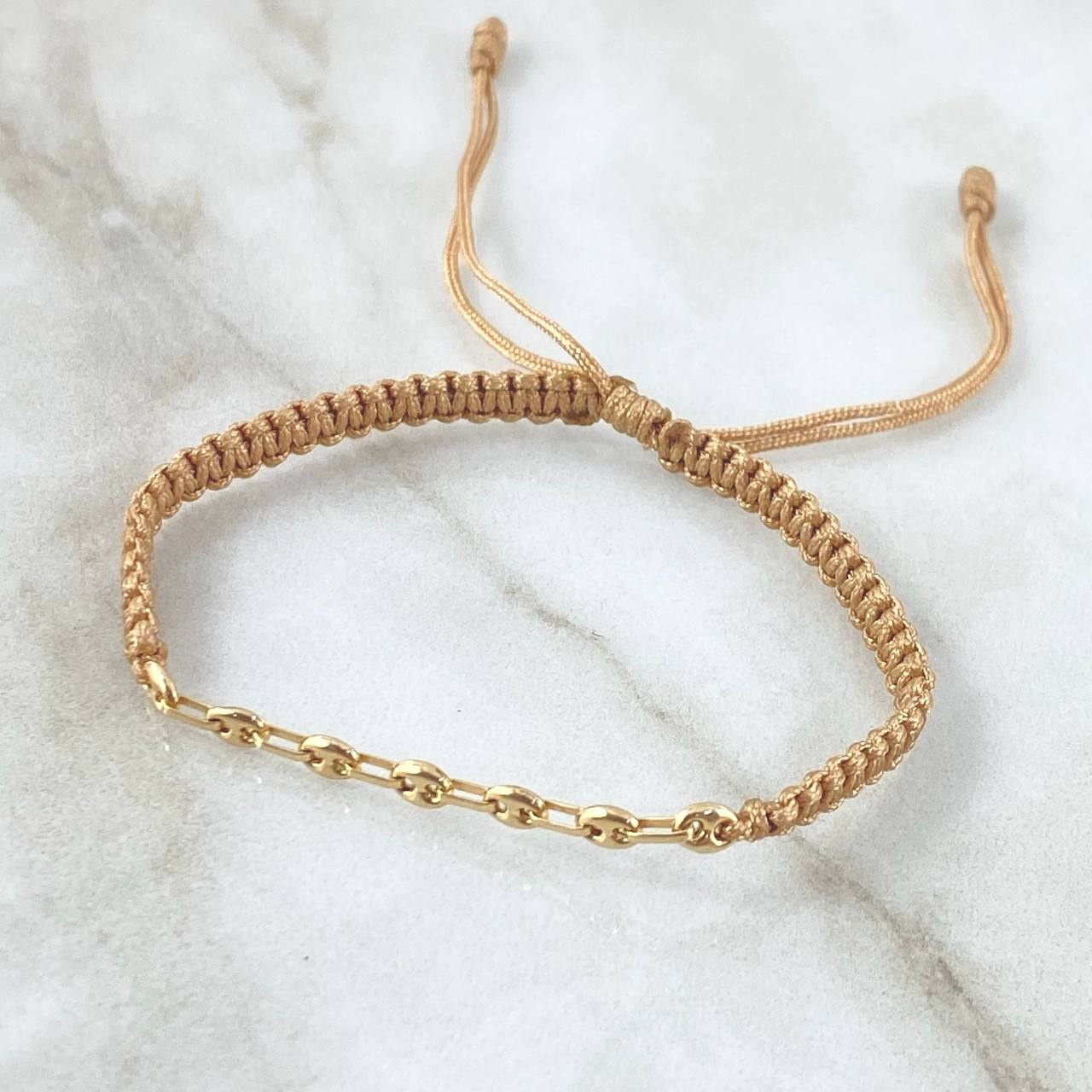 Pulsera Caqui Retazo GC 1gr / Liso Oro Amarillo 18K ©
