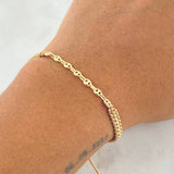 Pulsera Caqui Retazo GC 1gr / Liso Oro Amarillo 18K ©
