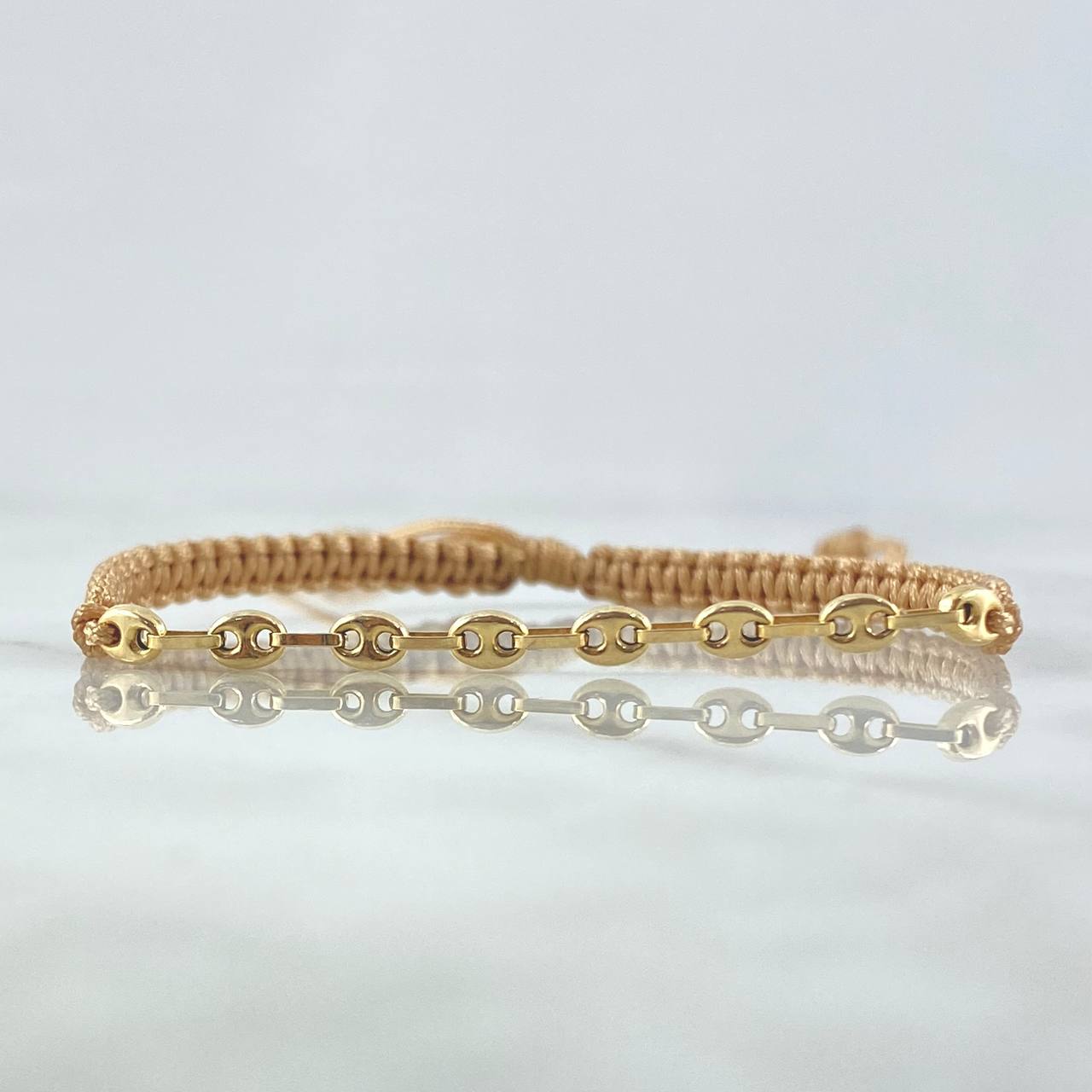 Pulsera Caqui Retazo GC 0.9gr / Liso Oro Amarillo 18K ©