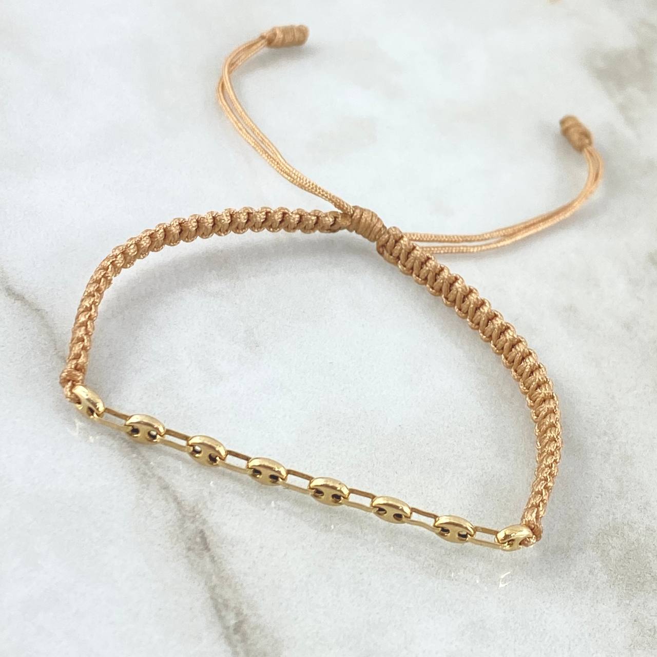 Pulsera Caqui Retazo GC 0.9gr / Liso Oro Amarillo 18K ©