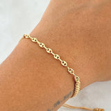 Pulsera Caqui Retazo GC 0.9gr / Liso Oro Amarillo 18K ©