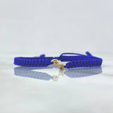 Pulsera Azul Retazo GC 0.2gr / Liso Oro Amarillo 18K ©
