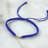 Pulsera Azul Retazo GC 0.2gr / Liso Oro Amarillo 18K ©