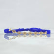 Pulsera Azul Retazo GC 0.9gr / Liso Oro Amarillo 18K ©