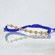 Pulsera Azul Retazo GC 0.8gr / Liso Oro Amarillo 18K ©