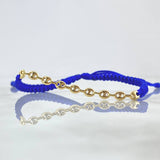 Pulsera Azul Retazo GC 0.8gr / Liso Oro Amarillo 18K ©