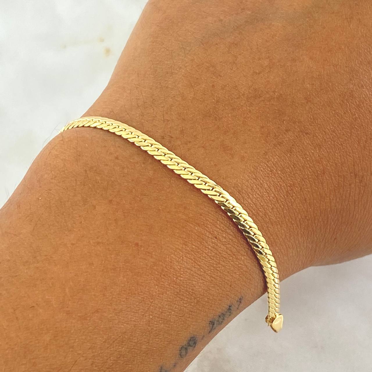 Pulso Serpiente 2.1gr / 18.5cm / 2.7mm Oro Amarillo +3 18K *