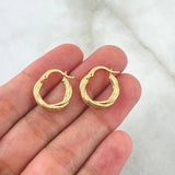Candongas Carly 1.65gr / 1.7cm / Punteadas Oro Amarillo 18K