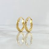 Candongas Carly 1.65gr / 1.7cm / Punteadas Oro Amarillo 18K