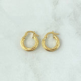 Candongas Carly 1.4gr / 1.5cm / Punteadas Oro Amarillo 18K
