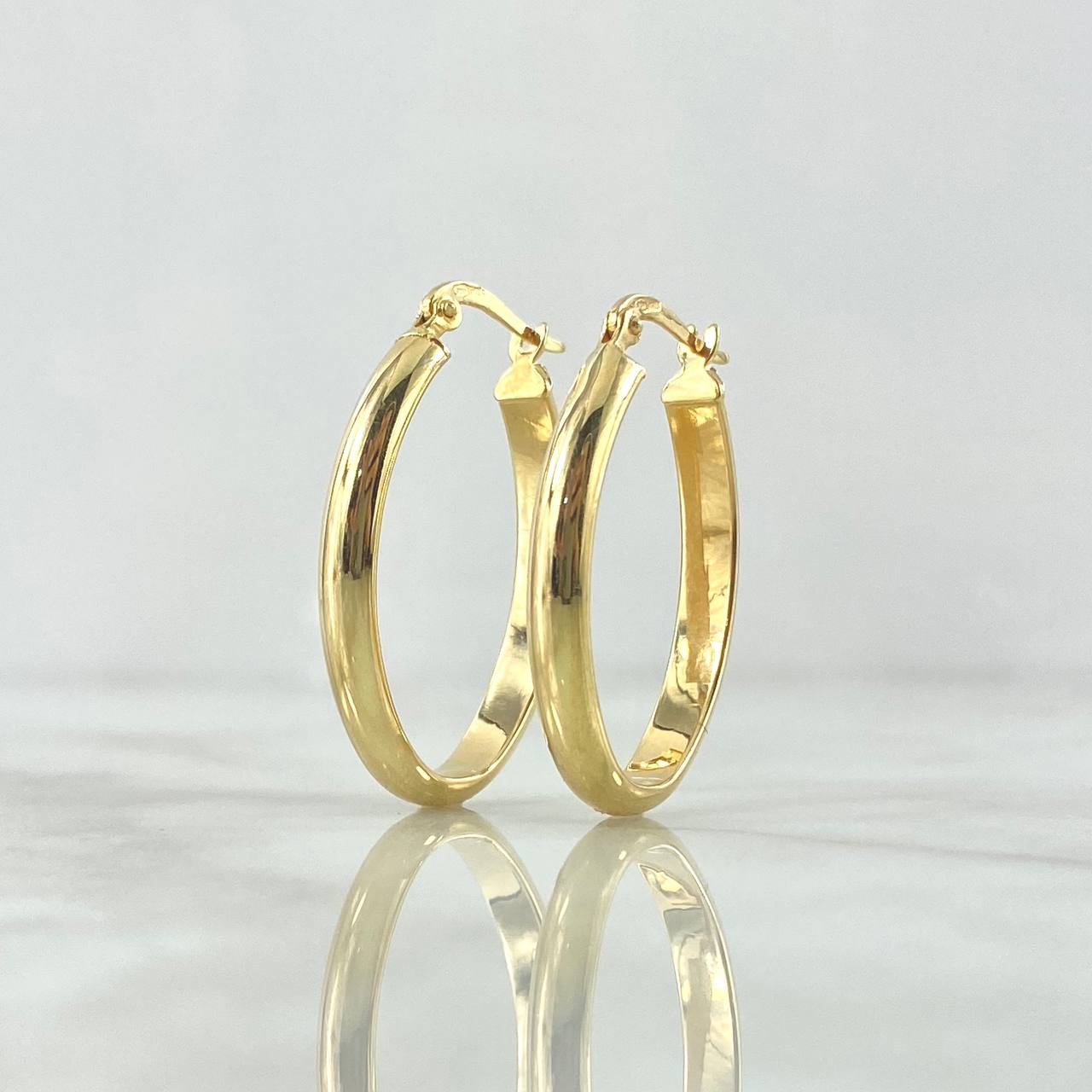 Candongas Clau 2.65gr / 3cm / Ovalo Oro Amarillo 18K *