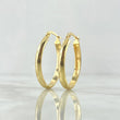 Candongas Clau 2.65gr / 3cm / Ovalo Oro Amarillo 18K *