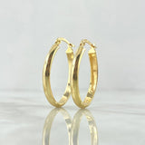 Candongas Clau 2.65gr / 3cm / Ovalo Oro Amarillo 18K *