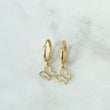 Candongas Silueta Mariposa 1.7gr / 2.4cm / Oro Amarillo 18K *