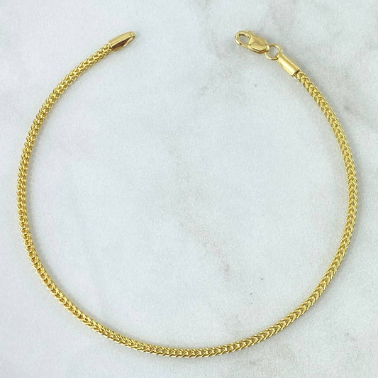 Pulso Franco 5.1gr / 21.5cm / 3mm Oro Amarillo +4 18K