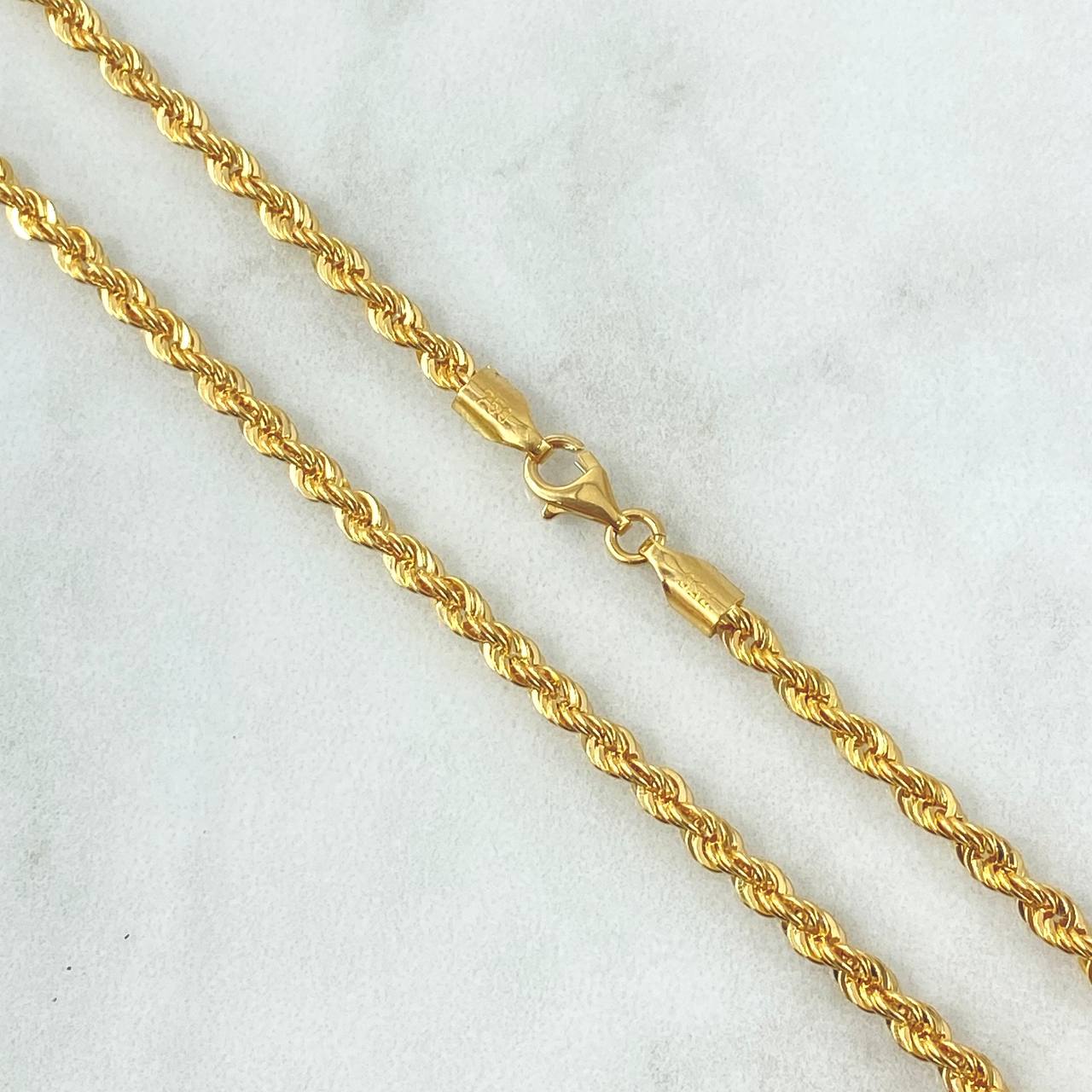 Cadena Lazo 6.9gr / 55cm / 3mm Oro Amarillo +3 18K