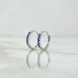 Candongas Parciales 1.1gr / 1.2cm / Zafiro 20 Pts Oro Blanco 18K (Joya) *