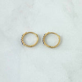 Candongas Parciales 1.1gr / 1.2cm / Zafiro 20 Pts Oro Amarillo 18K (Joya) *