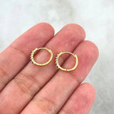Candongas Parciales 1.1gr / 1.2cm / Zafiro 20 Pts Oro Amarillo 18K (Joya) *