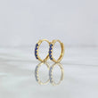 Candongas Parciales 1.1gr / 1.2cm / Zafiro 20 Pts Oro Amarillo 18K (Joya) *